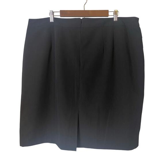 Larry Levine Black Layered Cross Ruffle A-line Mini Skirt Women's Size 22 - Picture 2 of 6